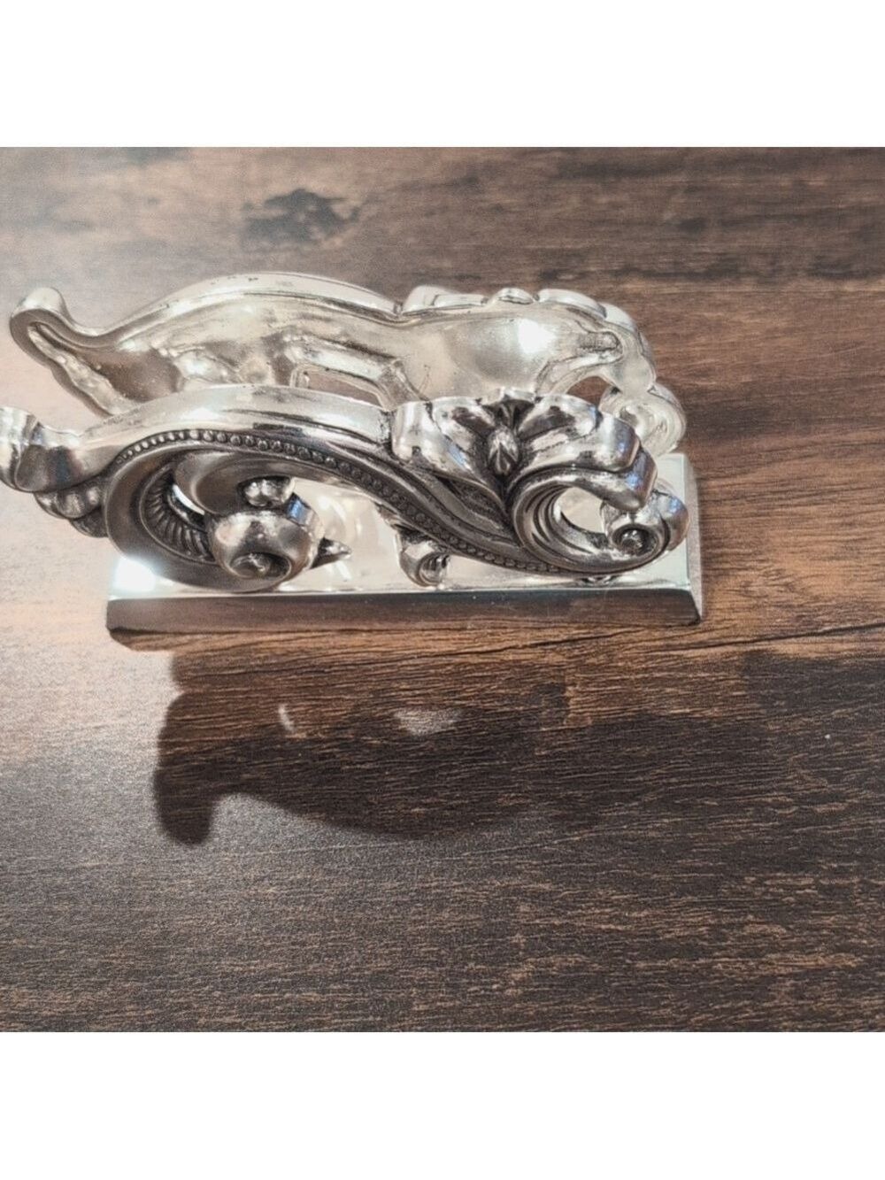 Brighton silver plated business cards or letters holder ,for home or office.GUC.